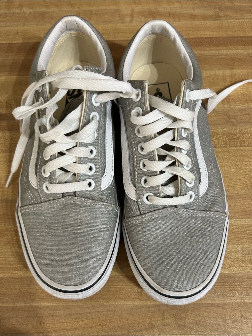Vans women’s silver grey Vans old school